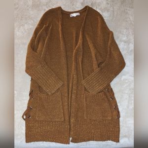 small brown cardigan